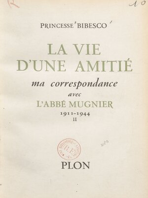 cover image of La vie d'une amitié